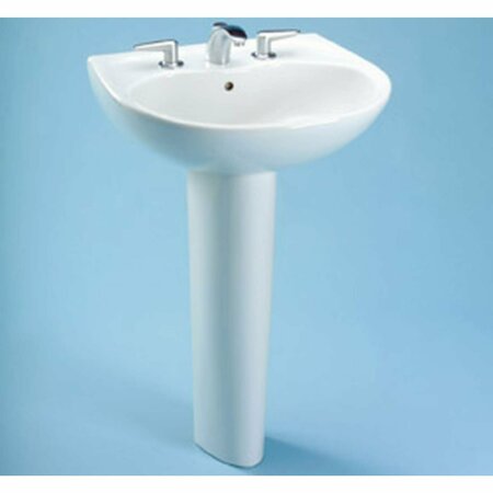 TOTO Lavatory and Pedestal w/Sngl Hole, White LPT241G#01